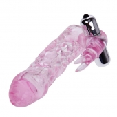 Насадка на фаллос с вибрирующим стимулятором - 17 см. - Baile - в Подольске купить с доставкой