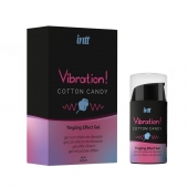 Жидкий вибратор Vibration Cotton Candy с ароматом сахарной ваты - 15 мл. - INTT - купить с доставкой в Подольске