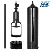 Черная вакуумная помпа с уплотнительной насадкой - Sex Expert - в Подольске купить с доставкой