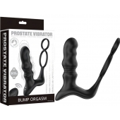 Черный вибростимулятор простаты с поступательными движениями и пультом ДУ - Secwell - в Подольске купить с доставкой