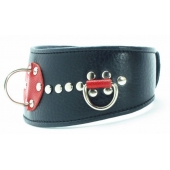 Кожаный ошейник с металлическими клепками - БДСМ Арсенал - купить с доставкой в Подольске