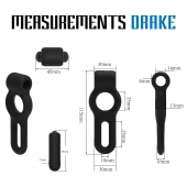 Черное двойное эрекционное виброкольцо Rooster Drake - Velv or - в Подольске купить с доставкой