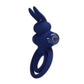 Синее эрекционное кольцо с вибростимуляцией клитора Powerful Ring - Baile - в Подольске купить с доставкой