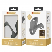 Серая насадка для пениса с вибростимуляцией - Baile - в Подольске купить с доставкой