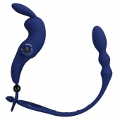 Синее эрекционное виброкольцо со съемным анальным хвостом - Baile - в Подольске купить с доставкой