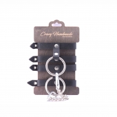 Черные однослойные оковы на цепочке - Crazy Handmade - купить с доставкой в Подольске