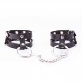 Черные однослойные оковы на цепочке - Crazy Handmade - купить с доставкой в Подольске