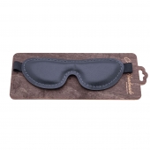 Черная мягкая закрытая маска из натуральной кожи - Crazy Handmade - купить с доставкой в Подольске