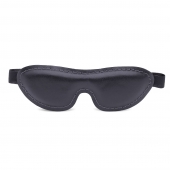 Черная мягкая закрытая маска из натуральной кожи - Crazy Handmade - купить с доставкой в Подольске