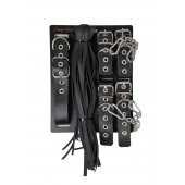 БДСМ-набор с плёткой в черном цвете - Crazy Handmade - купить с доставкой в Подольске
