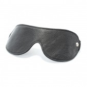 Черная кожаная маска на глаза - БДСМ Арсенал - купить с доставкой в Подольске