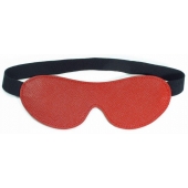 Красная кожаная маска на глаза - БДСМ Арсенал - купить с доставкой в Подольске