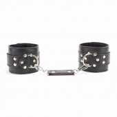 Коричневые оковы из мягкой кожи на металлической цепочке - БДСМ Арсенал - купить с доставкой в Подольске