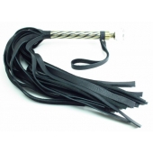 Плеть с широкими хлыстами и металлической ручкой - БДСМ Арсенал - купить с доставкой в Подольске