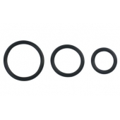 Набор из 3 чёрных колец различного диаметра - Baile - в Подольске купить с доставкой