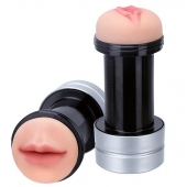 Двусторонний мастурбатор REALSTUFF 2 IN 1 HUMMER MOUTH   VAGINA - ротик и вагина - Dream Toys - в Подольске купить с доставкой