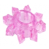 Розовое гелевое эрекционное кольцо-звезда - Toyfa Basic - в Подольске купить с доставкой