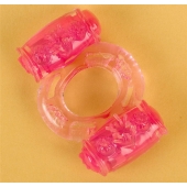 Розовое виброкольцо с двумя батарейками - Toyfa Basic - в Подольске купить с доставкой