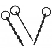 Набор из 3 черных силиконовых уретральных стимуляторов Training Set - Orion - купить с доставкой в Подольске