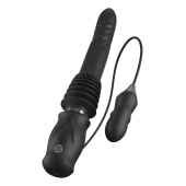 Черный автоматический вибромассажер с вибропулей Ultimate Silicone Thruster - Pipedream - купить с доставкой в Подольске