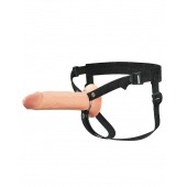 Полый страпон на ремнях 8’’ Hollow Silicone Strap-on - Pipedream - купить с доставкой в Подольске