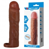 Коричневая насадка на пенис Gerd - 19,5 см. - Baile - в Подольске купить с доставкой