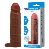 Коричневая насадка-удлинитель Kaile - 15 см. - Baile - в Подольске купить с доставкой