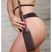 Коричневая кожаная шлепалка «Новичок» - 30 см. - Sitabella - купить с доставкой в Подольске