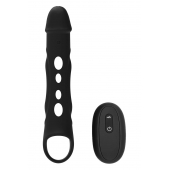 Черная насадка-удлинитель Vibrating Extender With Remote с вибрацией - Dream Toys - в Подольске купить с доставкой