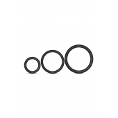 Набор из 3 черных эрекционных колец Cock Ring Set - Blush Novelties - в Подольске купить с доставкой