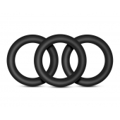 Набор из 3 черных эрекционных колец Black Small Penis Rings - Blush Novelties - в Подольске купить с доставкой