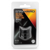 Черное эрекционное кольцо на мошонку Beef Ball Stretcher Snug X Long - Blush Novelties - в Подольске купить с доставкой