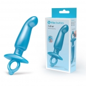 Голубая анальная пробка для массажа простаты Hither Silicone Prostate Plug - 14,3 см. - b-Vibe - в Подольске купить с доставкой