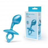 Голубая анальная пробка для массажа простаты Bulb Silicone Prostate Plug - 10,7 см. - b-Vibe - в Подольске купить с доставкой