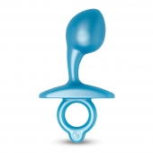 Голубая анальная пробка для массажа простаты Bulb Silicone Prostate Plug - 10,7 см. - b-Vibe - в Подольске купить с доставкой