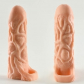 Телесная насадка-удлинитель Okoto с богатым рельефом поверхности - 16 см. - Sitabella - в Подольске купить с доставкой