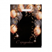 Пакет с вырубной ручкой и принтом в виде шариков (30х40 см) - Сима-Ленд - купить с доставкой в Подольске