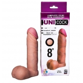 Фаллическая насадка для страпона UNICOCK 8  - 20 см. - LOVETOY (А-Полимер) - купить с доставкой в Подольске