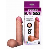 Фаллическая насадка для страпона UNICOCK 8  - 20 см. - LOVETOY (А-Полимер) - купить с доставкой в Подольске