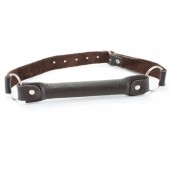 Чёрный кожаный кляп-трензель - БДСМ Арсенал - купить с доставкой в Подольске