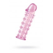 Розовая насадка на пенис с шипами - 12,5 см. - A-toys - в Подольске купить с доставкой