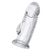 Прозрачная насадка на пенис с шипиками и коготком - 13,5 см. - A-toys - в Подольске купить с доставкой