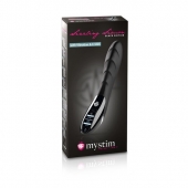 Вибратор с электростимуляцией Sizzling Simon Black Edition - 27 см. - MyStim - купить с доставкой в Подольске