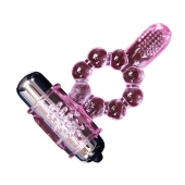 Розовое эрекционное кольцо с вибростимуляцией клитора Baile - Baile - в Подольске купить с доставкой