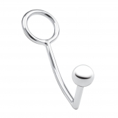 Кольцо на пенис с анальным стимулятором Stainless Steel Anal Hook   Cock Ring - BlueLine - в Подольске купить с доставкой