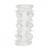 Прозрачная насадка на пенис с шипами и бугорками JELLY JOY LUST CLUSTER CLEAR - Dream Toys - в Подольске купить с доставкой