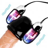 Черная стимулирующая насадка для головки полового члена Multi Speed Vibrating Penis Head Teaser - XR Brands - в Подольске купить с доставкой