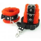 Набор на кровать с красным мехом BDSM Light - БДСМ Арсенал - купить с доставкой в Подольске