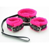 Набор с розовым мехом BDSM Light - БДСМ Арсенал - купить с доставкой в Подольске