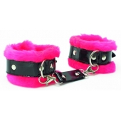 Розовые наручники с мехом BDSM Light - БДСМ Арсенал - купить с доставкой в Подольске